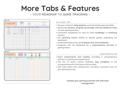 Video Game Backlog Tracker Spreadsheet – Gaming Collection Log