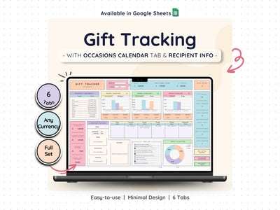 Gift Tracker Spreadsheet – Christmas & Holiday Gift Planner