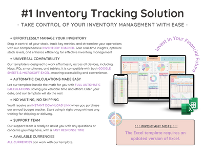 Inventory Tracker Spreadsheet – Small Business Stock Management