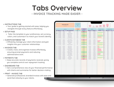 Invoice Tracker Spreadsheet – Small Business Payment Log