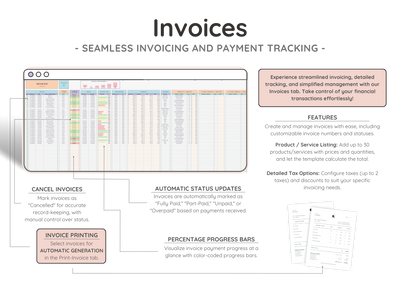 Invoice Tracker Spreadsheet – Small Business Payment Log