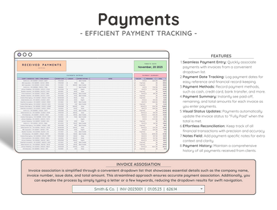 Invoice Tracker Spreadsheet – Small Business Payment Log