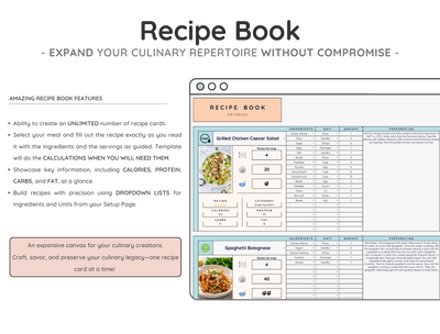 Weekly Meal Planner Spreadsheet – Menu & Grocery List Template