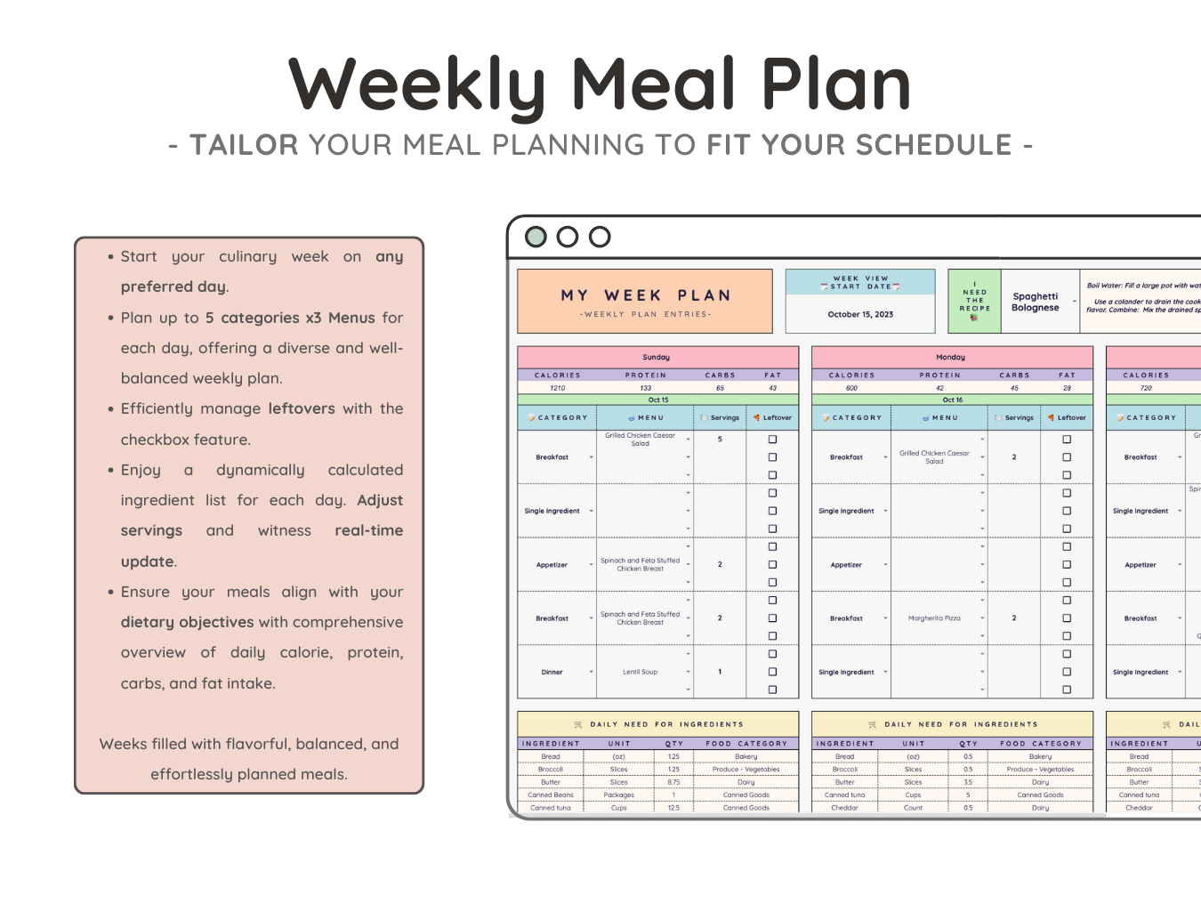 Weekly Meal Planner