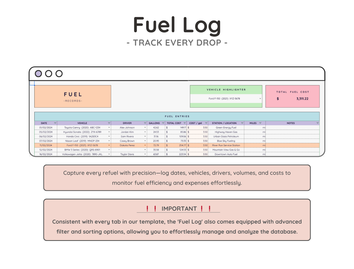 Vehicle & Mileage Tracker