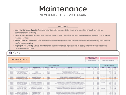 Vehicle & Mileage Tracker