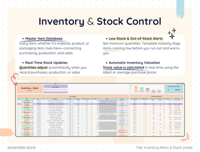 All-in-One Product Business Spreadsheet – Inventory, Sales & Profit