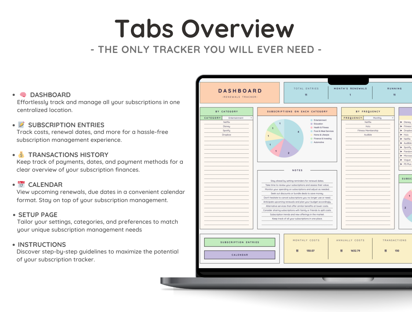 Renewals & Subscriptions Tracker