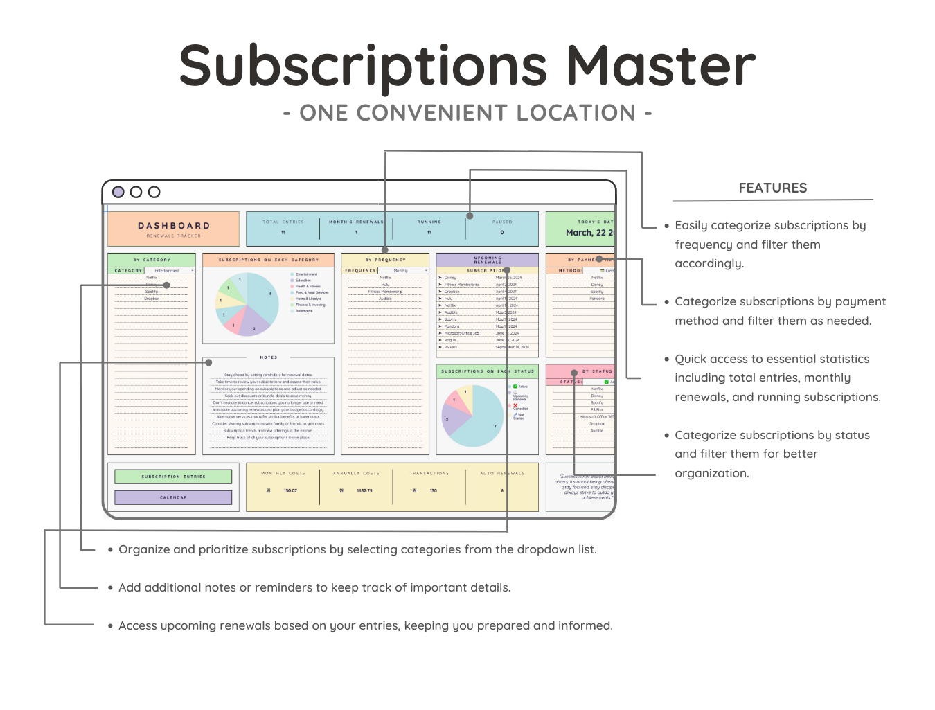 Renewals & Subscriptions Tracker