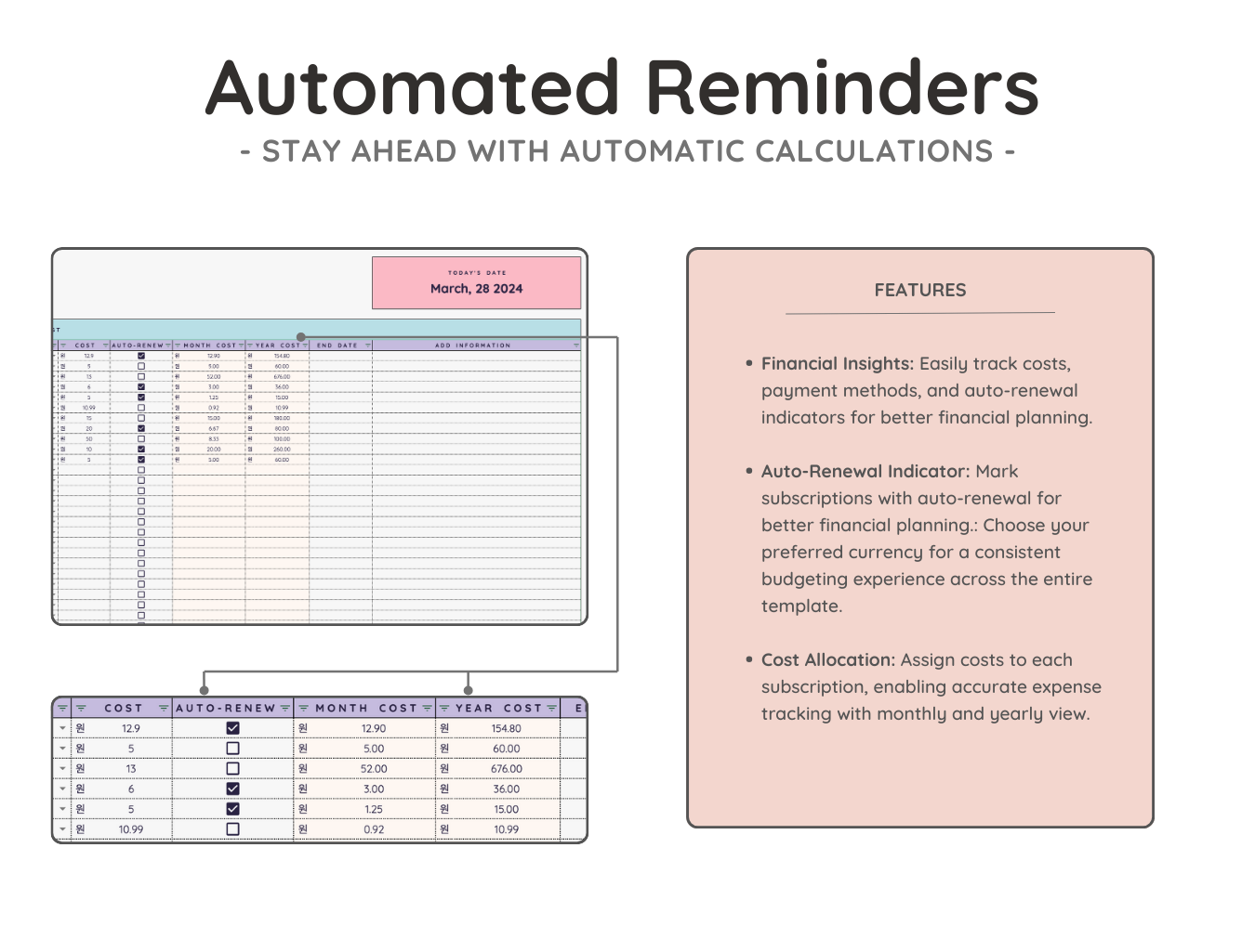 Renewals & Subscriptions Tracker