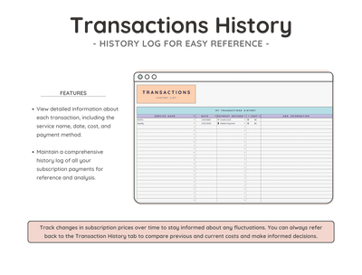 Subscription Tracker Spreadsheet – Bill & Renewal Reminder Planner