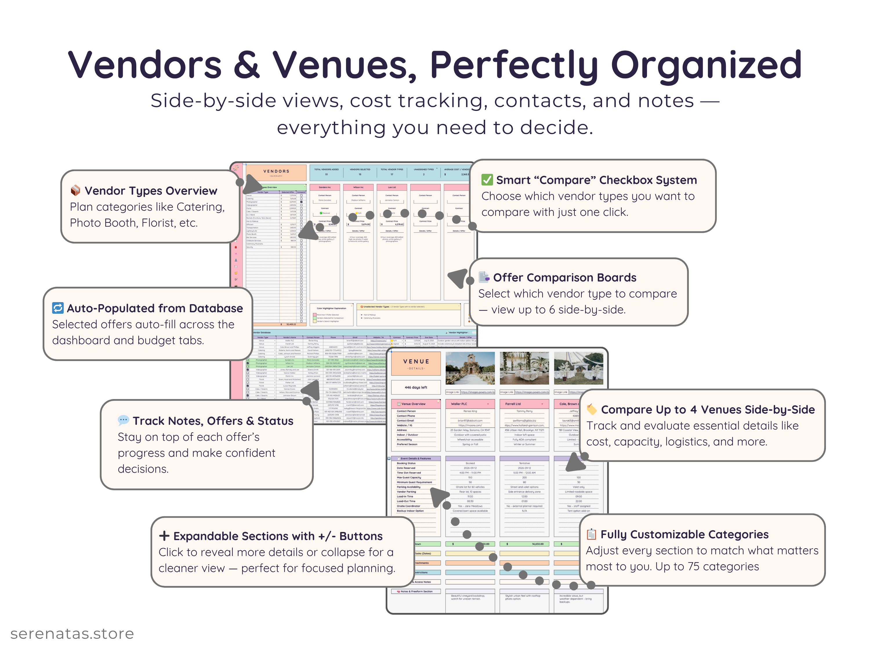 All-in-One Wedding Planner - Digital Download Spreadsheet Template