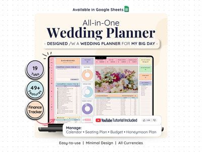 Wedding Planner Spreadsheet – Budget, Guest List & Checklist Template