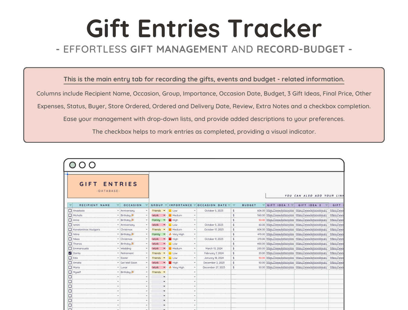 Gift Tracker