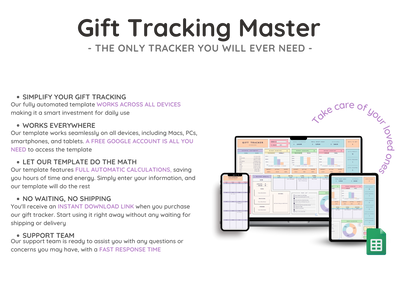 Gift Tracker Spreadsheet – Christmas & Holiday Gift Planner