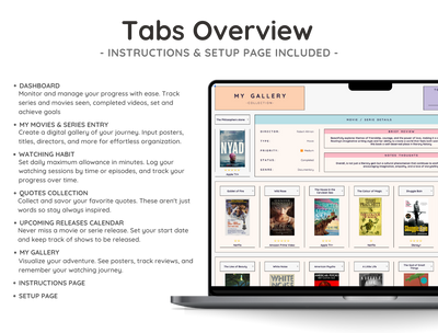 Movie & TV Series Tracker Spreadsheet – Watchlist Planner