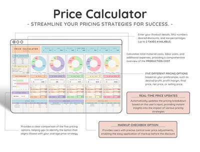Pricing & Profit Calculator – Product Cost & Margin Spreadsheet