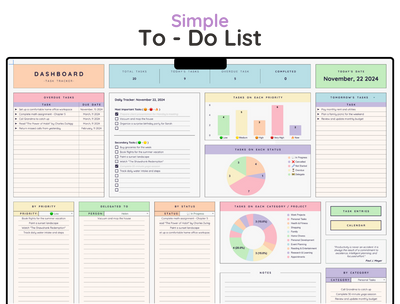 Task Tracker Spreadsheet – To-Do List & Project Planner