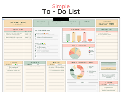 Task Tracker Spreadsheet – To-Do List & Project Planner
