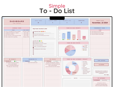 Task Tracker Spreadsheet – To-Do List & Project Planner